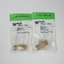 Watts A-786 PB113 Brass Pipe Nipple Fitting 3/8&quot; x 1 1/2&quot; (Pack of 2) - £9.46 GBP