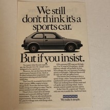 Honda Civic GL Print Ad Advertisement 1981 pa10 - $7.91