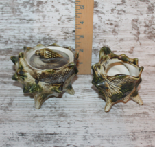 Vintage Ceramic Florida Souvenir Cream &amp; Sugar Conch Shell Set Nautical ... - £19.91 GBP