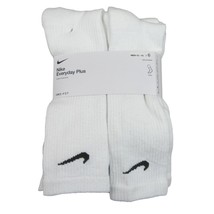 Nike Everyday Plus Crew Socks (6 Pack) Mens Size 12-15 White NEW SX6897-100 - £23.46 GBP