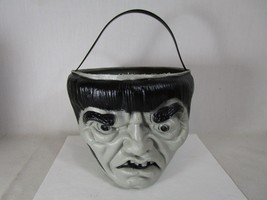 Vintage Halloween Empire Blow Mold Frankenstein Monster Candy Pail Bucket - £19.89 GBP