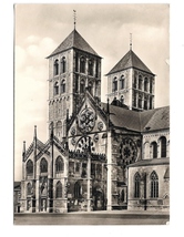 Germany St Paulus Dom Paradies Munster Cathedral Westfalen 4X6 RPPC Postcard - $4.99