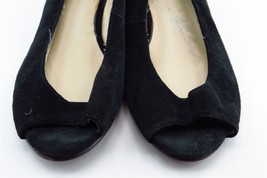 Steve Madden Wedge Black Leather Women Shoes Size 6 Medium - £15.54 GBP