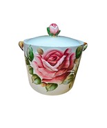Vintage LEFTON  ESD Americana  Regal Rose Canister Cookie Biscuit Jar 19... - $32.57 CAD