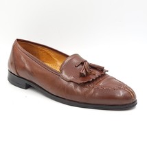 Adolfo Men Slip On Kiltie Tassel Loafers Size US 10M Brown Leather Made in Italy - £15.65 GBP