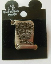 Walt Disney Scroll Quote Pin &quot;When You’re Curious, You Find Lots of Inte... - $23.76