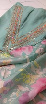 Sea Green Semi Stitched Modal Russian Silk Salwar Suit, Gift for Her - £59.95 GBP