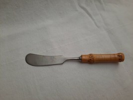 Vintage Mid-Century Modern MCM Stainless Japan Bamboo Flatware Butter Knife - £13.43 GBP