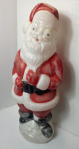 Vintage 1973 Carolina Enterprises 23&quot; Blow Mold Santa Claus Light Up Xmas Decor - £22.41 GBP