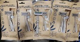(25) Disposable Eco Razors 5x5pk, 3 Blades Wheat Straw Handle Shave The ... - $13.85