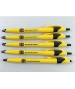 NEW Lot of 4 Gold&#39;s Gym Black Ink Ball Point Pens Yellow - £5.57 GBP