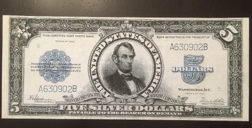 Reproduction Porthole Note $5 1923 Silver Certificate Abraham Lincoln Silver - $3.99