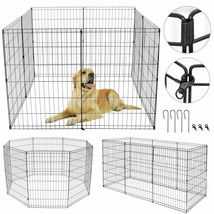 36&quot; 8 Panels Tall Dog Playpen Crate Fence Pet Play Pen Exercise Cage Large Pens - £58.54 GBP