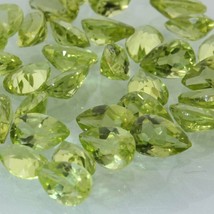 Peridot One Yellow Green Pakistan 6 x 4 mm Faceted Pear Cut VS Average .44 carat - £4.97 GBP