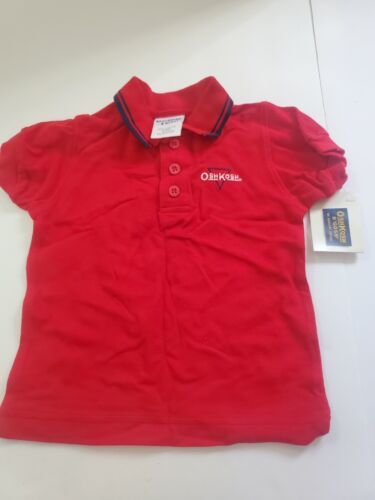 Vtg Vintage Stock Baby OshKosh B'Gosh 18m Shirt Red new nwt red Embroidered  - £15.92 GBP
