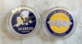 NEW U.S. Navy Seabees &quot;We Build We Fight&quot; Challenge Coin. - £11.70 GBP