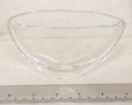 Thick Crystal Glass Bowl Vintage mjb - $21.77