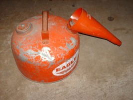 Vintage Eagle Gasser 2 1/2 Gallon Gas Can Container Funnel Galvanized 26 Gauge   - £32.80 GBP