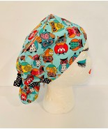 100% Cotton &quot;Wise ‘Ol Owls&quot; Ponytail Scrub Cap, Pediatrics, OR RN, CRNA,... - $27.38 CAD