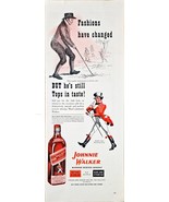 1944-WWII-Vintage Print Ad-JOHNNIE WALKER-Whiskey-Color-Golf-Red-Black L... - $14.29