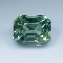 Natural Green Sapphire | Emerald Cut | 5.72x4.80 mm | 1.21 Carat | Loose Corundu - £566.24 GBP