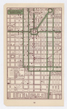 1951 Original Vintage Map Of Philadelphia Pennsylvania Downtown Business Center - £18.72 GBP