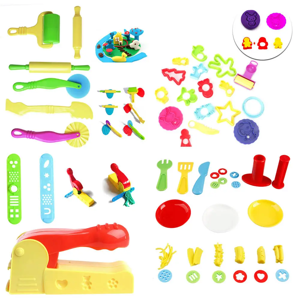 New 1Set Kids Plastic Mixed Plasticine Clay Dough Cutters Moulds Childrens - £14.75 GBP+