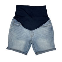 Time And Tru Women&#39;s Maternity Shorts Light Wash L (12 - 14) New - $9.89