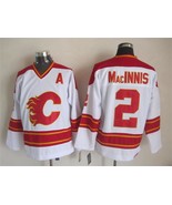 Flames #2 Al MacInnis Jersey Old Style Uniform White - $49.00