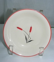 Vintage Universal Cambridge China Red Cattail 5&quot; Berry Sauce Bowl 2 west - $368.72 MXN