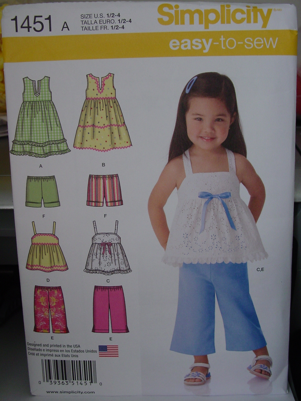 Toddler Sewing Pattern Tops & Bottoms Sizes 1/2-4 UNCUT - $4.99