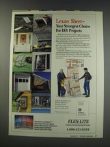 1991 GE Plastics Lexan Sheet Ad - your strongest choice for DIY Projects - $18.49