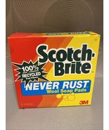 VINTAGE 1993 Scotch Brite Never Rust Heavy Duty Soap Pads By 3M 7 Remaining - $11.30