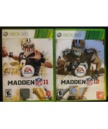 Madden NFL 11 And Madden NFL 12 Xbox 360 Video Games With Cases - £9.63 GBP
