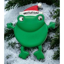 Vintage Christmas Mistletoad Brooch Pin Hallmark Green Frog Toad Google ... - £11.76 GBP