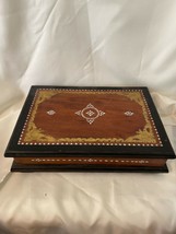 Mother of Pearl inlaid Wood Box with metal accents  from Lombok - £43.52 GBP