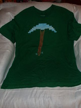 Minecraft Pickaxe XL Green T-shirt Mojang Official Product Jinx Hot Topic - £9.02 GBP