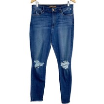 Joes Jeans Womens 32 Blue High Rise Skinny Distressed Frayed Medium Wash... - £27.96 GBP