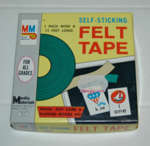 Vintage Self Sticking Felt Tape 1985 Media Materials 7822 In Box Collect... - $14.99