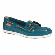 Women&#39;s Sperry Top-Sider Coil Ivy Dark Teal Scale Perf Leather Slip On B... - £31.88 GBP