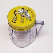 Vintage Osterizer Mini Blend &amp; Store Plastic Jar With Lid 8 Oz OSTER Container - £10.19 GBP