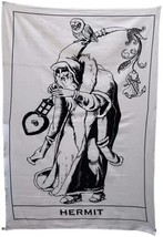 The Hermit Old Tarot Card Lantern Man Tapestry Home Decor Trippy Wall Hanging - £8.78 GBP