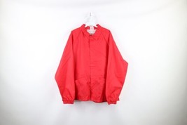 Vintage 70s Streetwear Mens XL Blank Lined Coaches Coach Jacket Windbreaker USA - £47.38 GBP