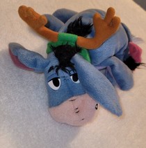 Disney 7&quot; Holiday Eeyore Reindeer Antlers Christmas Stuffed Beanbag Plus... - £4.78 GBP