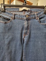 Gap Women&#39;s Blue Denim Cotton Mid Rise Straight Legs Stretch Jeans Pant Size 12R - £25.30 GBP
