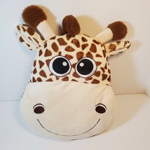 Adventure Planet Giraffe Plush Animal Head Pillow 12&quot; Stuffed Safari - £6.45 GBP