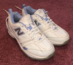 New Balance Womens 409 WX409WL White Leather Blue Cross Training Shoes S... - £19.43 GBP