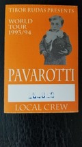 PAVAROTTI - VINTAGE ORIGINAL 1993 / 1994 TOUR ROSEMONT, ILL CLOTH BACKST... - $10.00