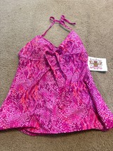 NWT Super Cute Pink Snake BIKINI True Crush 1XL Junior String Tie Top w/ Hipster - £14.61 GBP