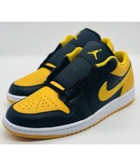 NEW Nike Air Jordan Retro 1 Low Black Yellow Ochre 553558-072 Men’s Size 13 - £116.76 GBP